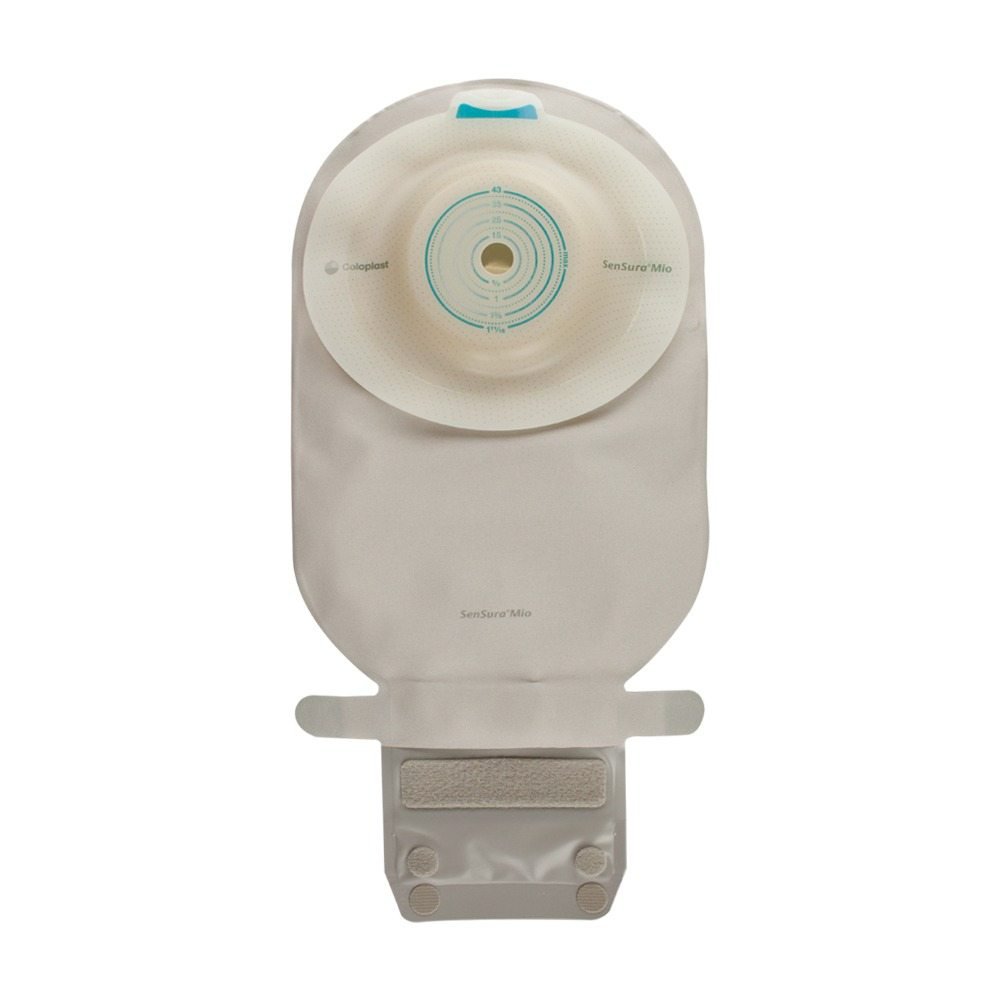 Ostomy Pouch SenSura Mio Convex One-Piece System 11 Inch Length, Maxi Convex Light, Pre-Cut 1 Inch Stoma Drainable