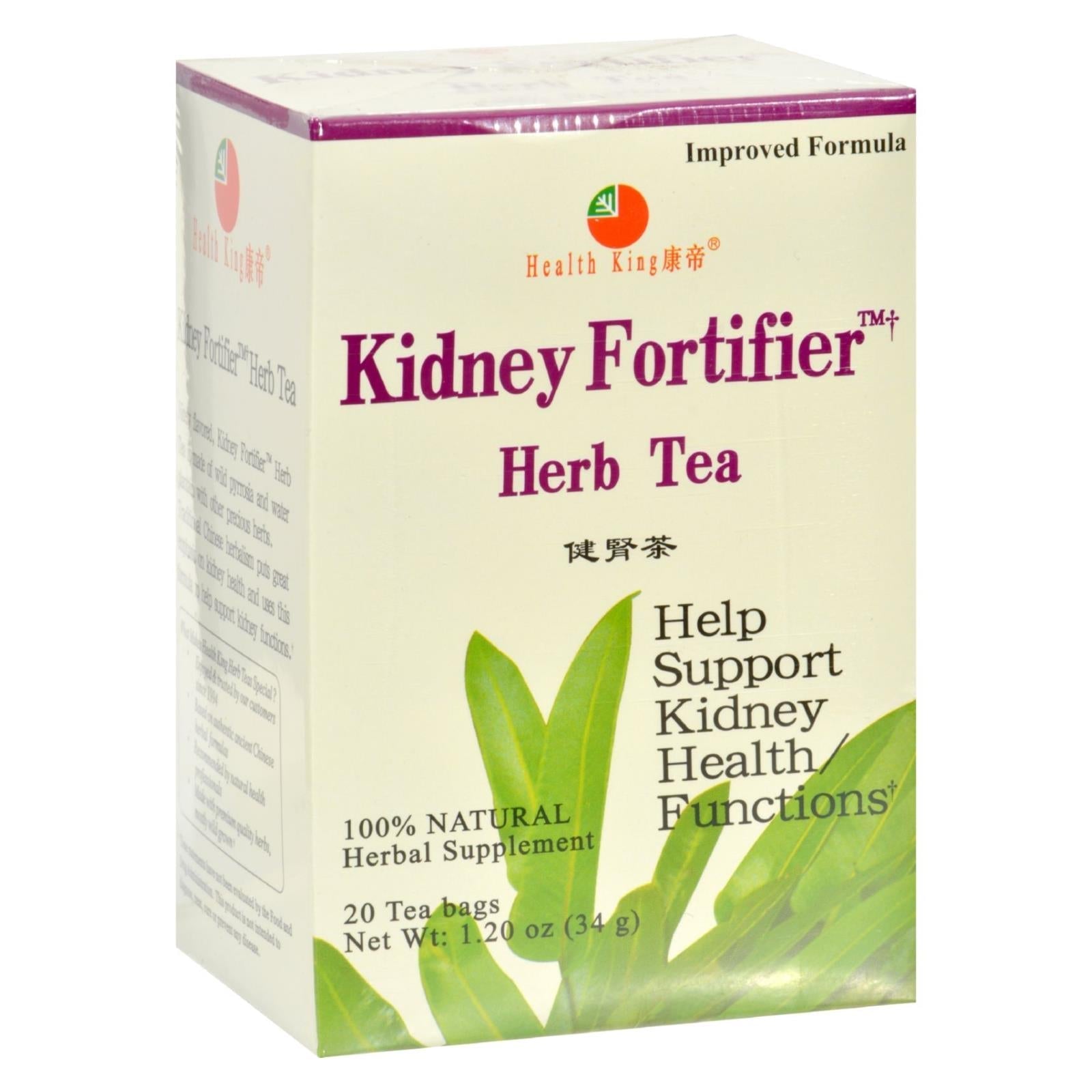 health king kidney fortifier herb tea 20 tea bags