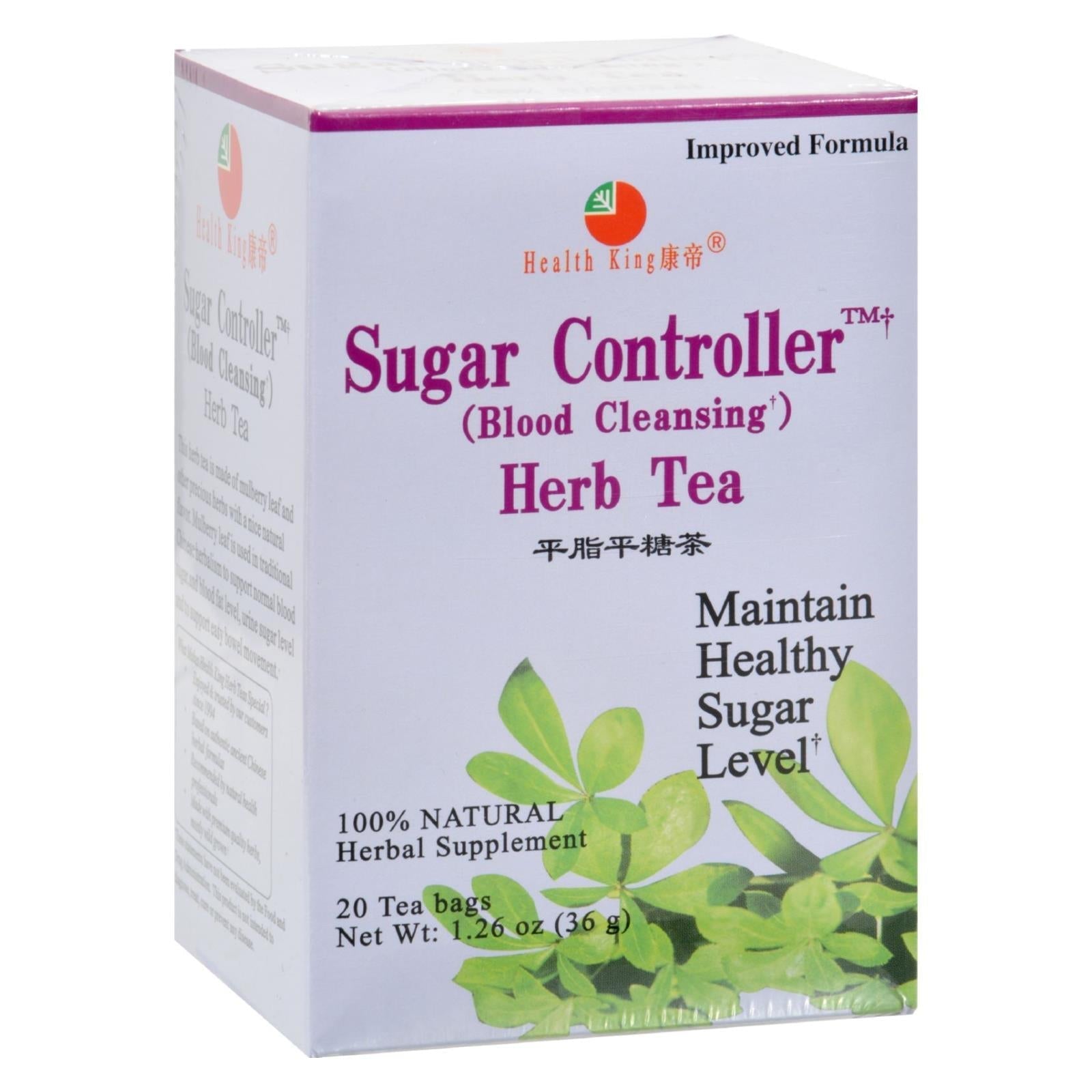 Health King Sugar Controller Blood Cleansing Herb Tea 20 Tea Bags All Care Store
