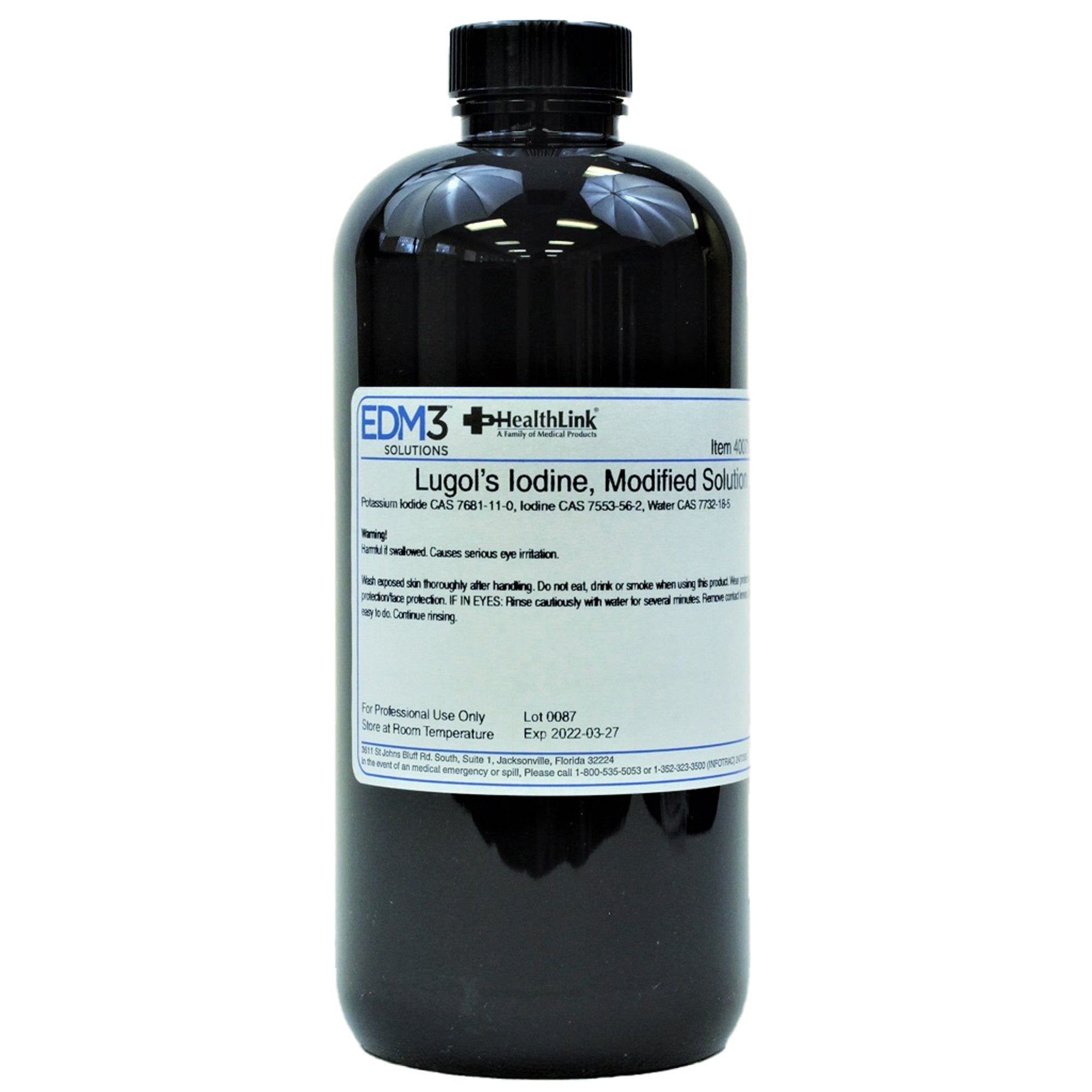 Modified Lugol's Iodine Stain, 2.1% 16 oz.