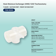 heat moisture exchanger hme 1250 tracheostomy integral ox