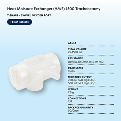 heat moisture exchanger hme 1250 tracheostomy integral ox
