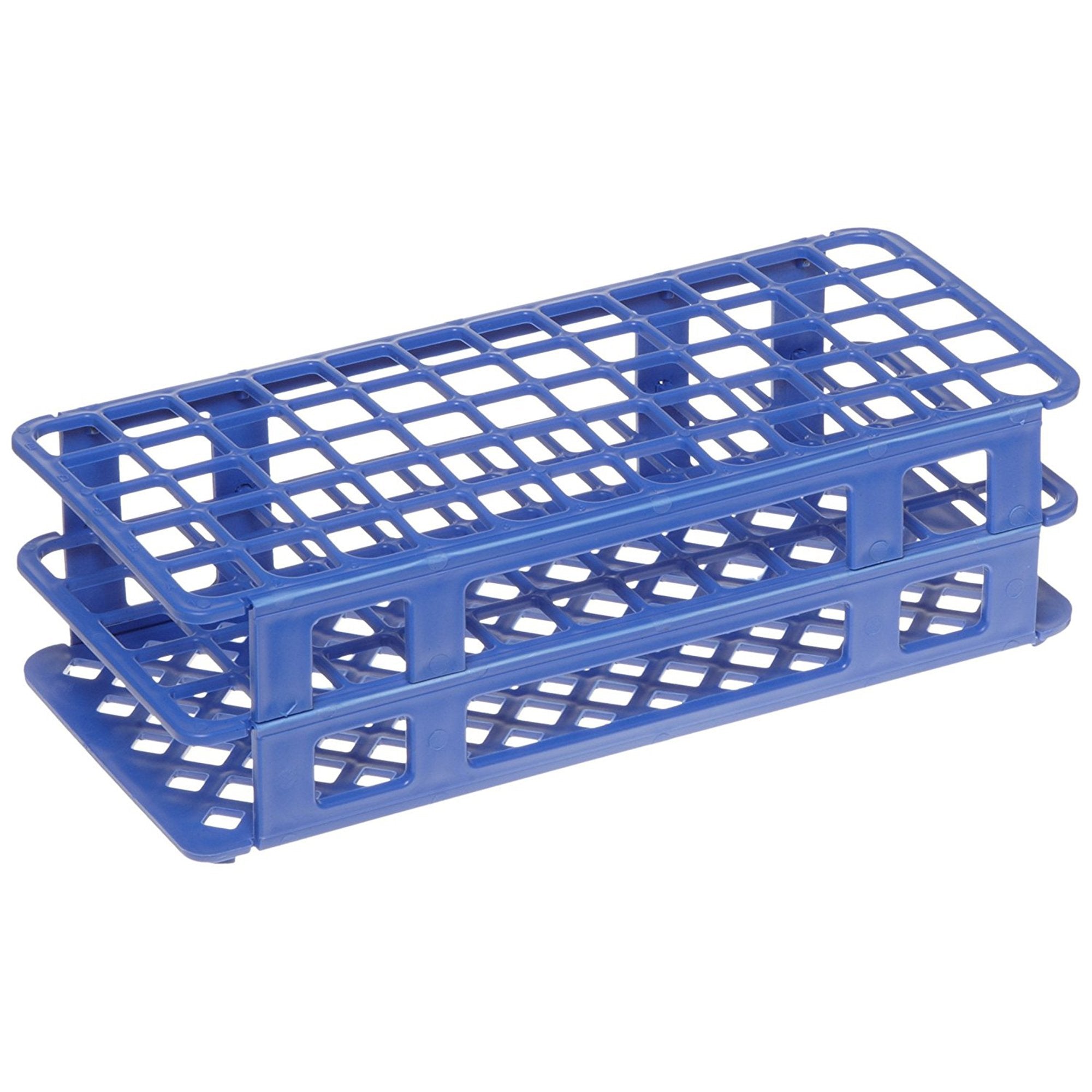 Fold and Snap Test Tube Rack 60 Place 5 to 15 mL Tube Size Blue 2 2/5 X 4 1/8 X 9 2/3 Inch