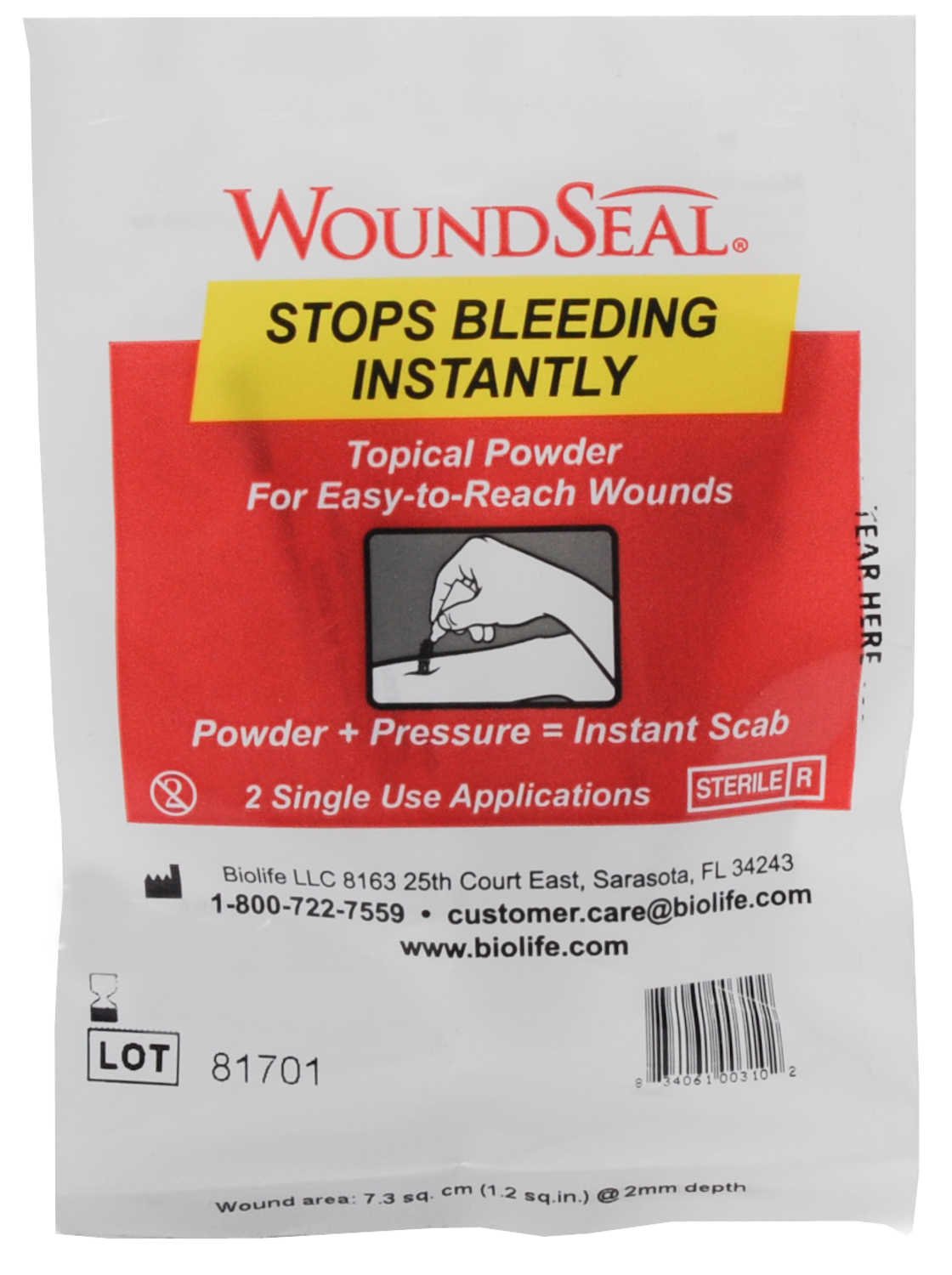 Hemostatic Agent Wound Seal 2 per Pack Sterile