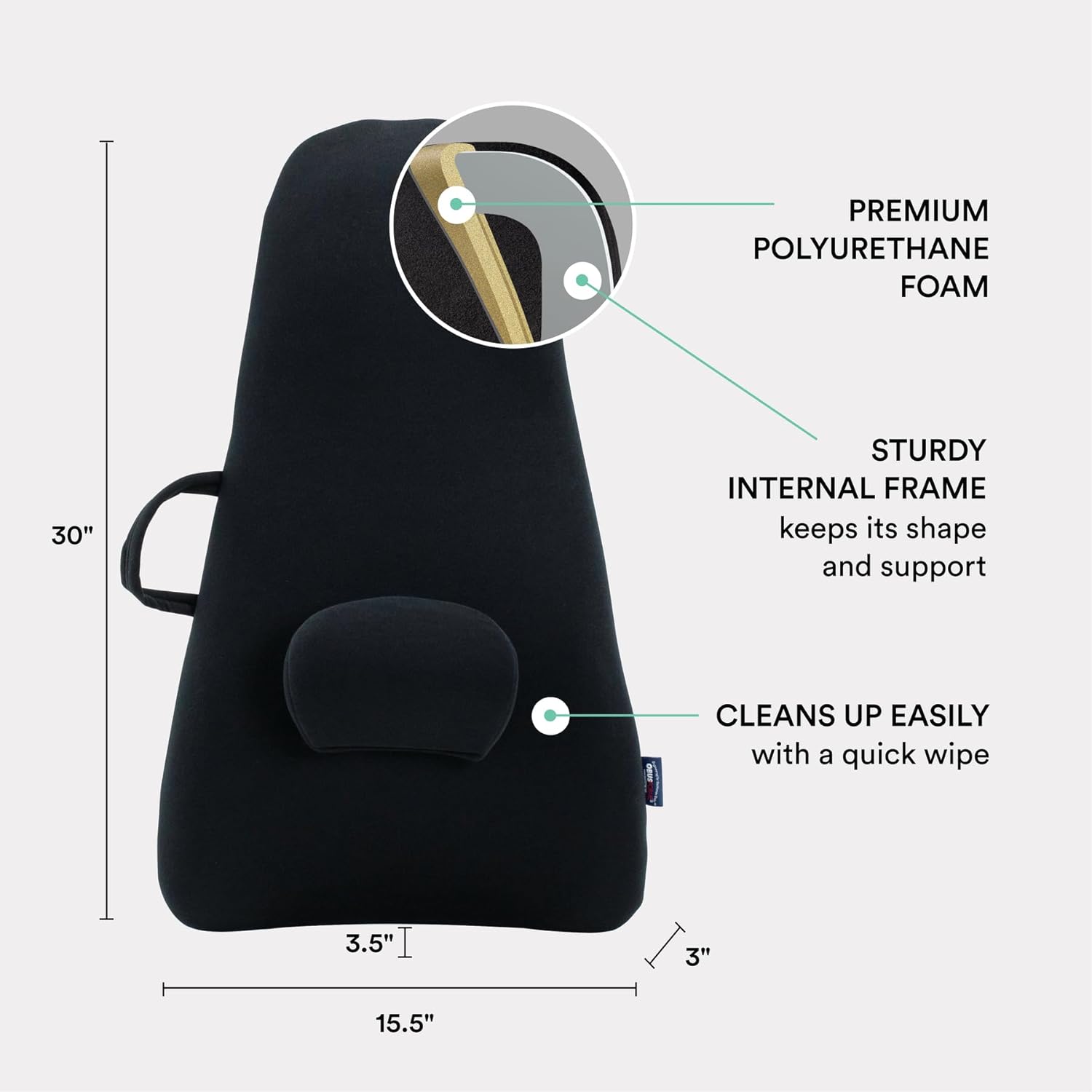 highback backrest support obusforme black boxed