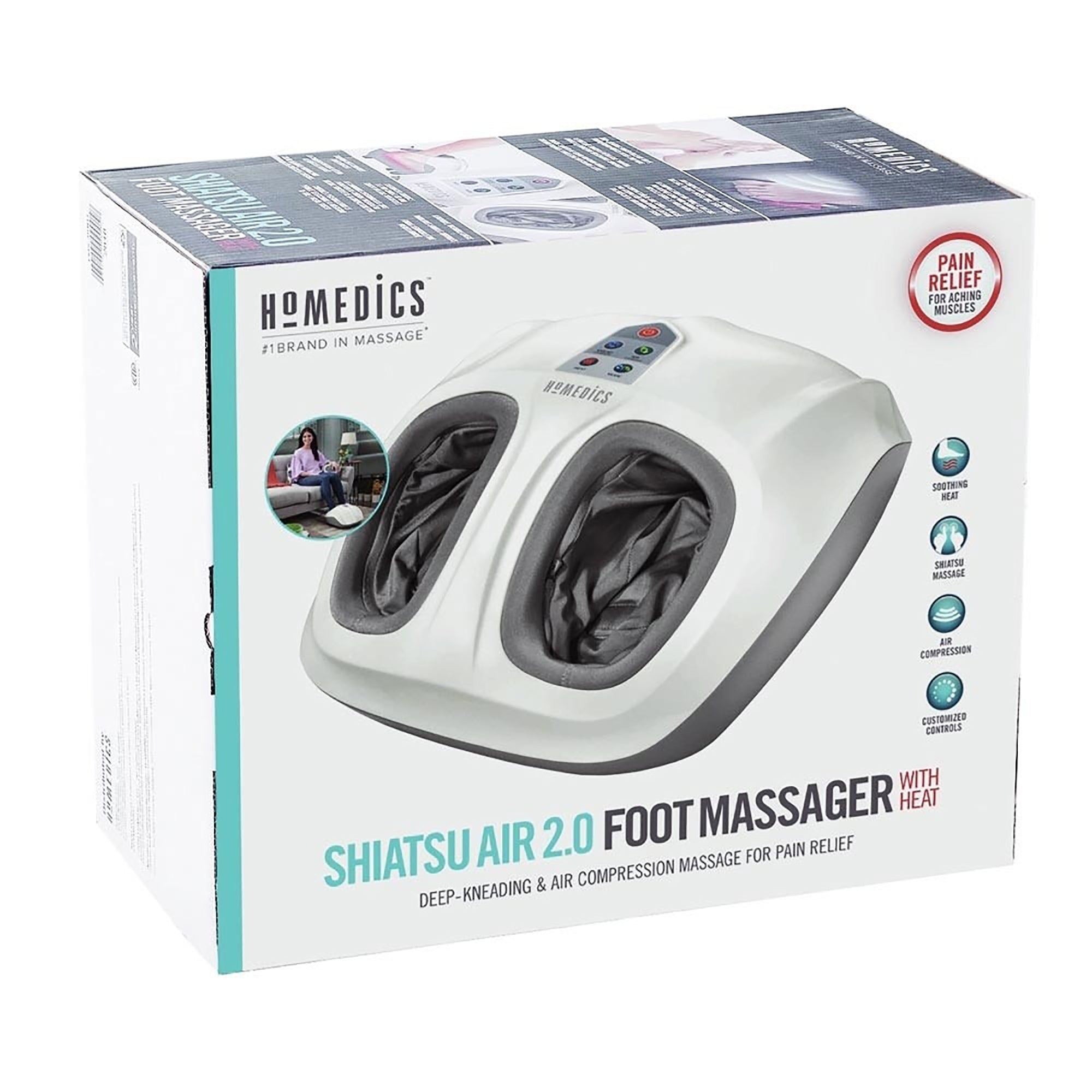 homedics shiatsu air 2 0 foot massager with heat homedics shiatsu air 2 0 foot massager mk1177597ea