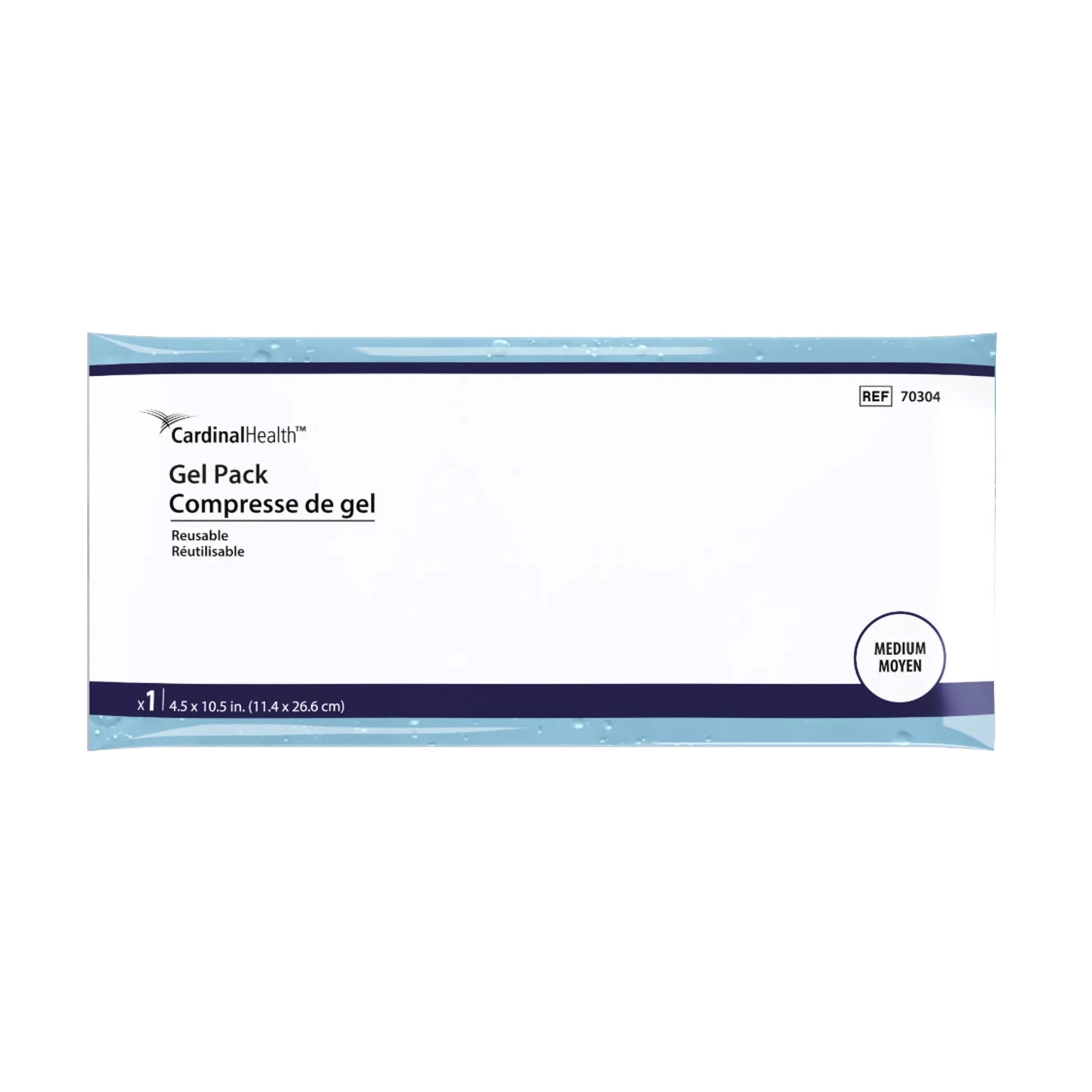 Hot / Cold Pack Cardinal Health General Purpose Medium 4 1/2 X 10 1/2 Inch Plastic / Gel Reusable