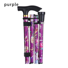Hot New Telescopic Walking Sticks Collapsible Cane Purple