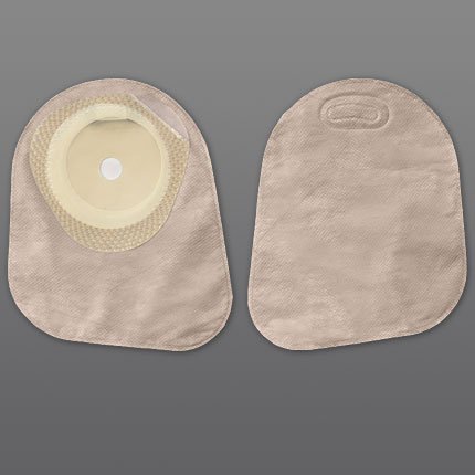 Ostomy Pouch Premier One-Piece System 7 Inch Length Flat, Pre-Cut 1-3/8 Inch Stoma Closed End