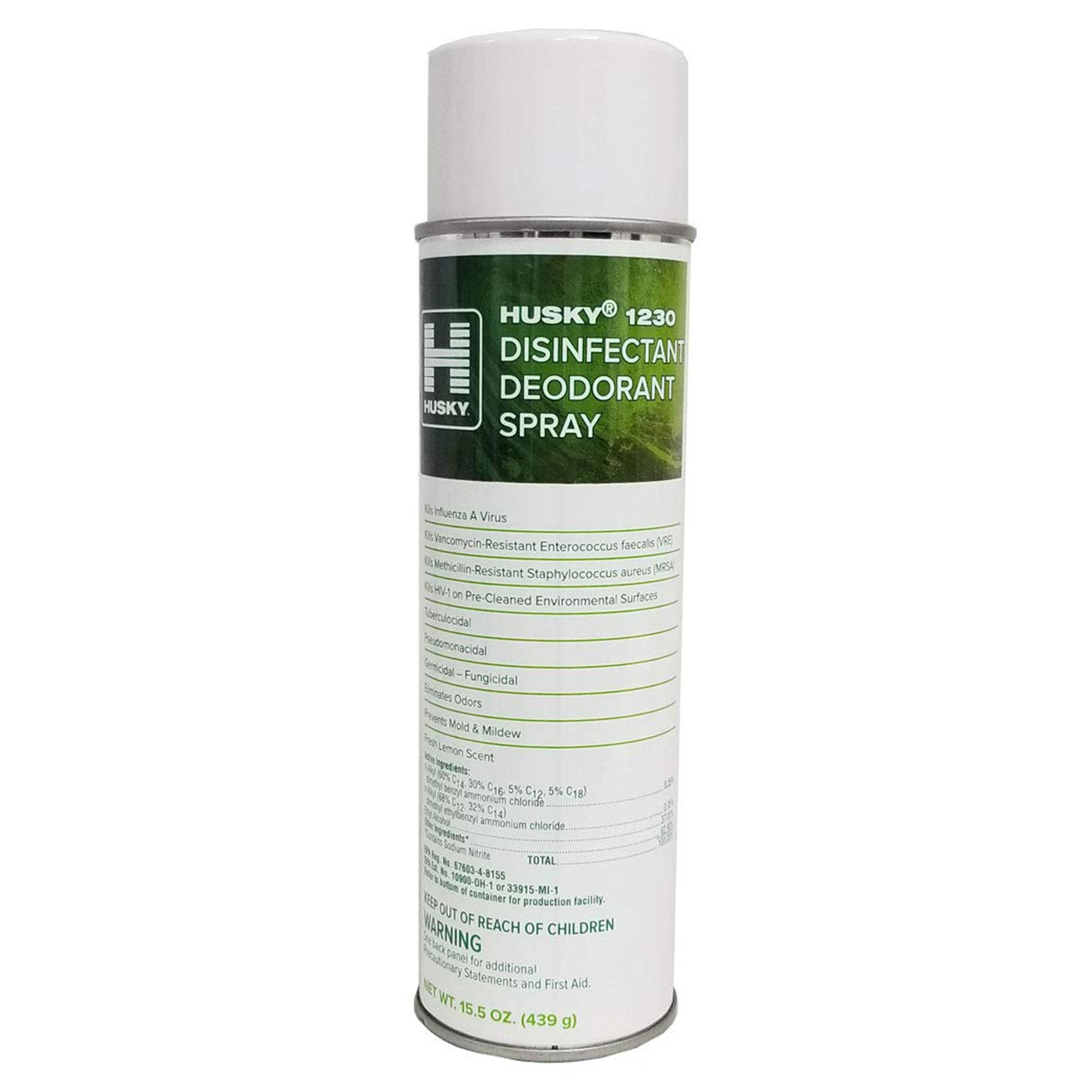 Husky 1230 Surface Disinfectant Alcohol Based Aerosol Spray Liquid 15.5 oz. Can Lemon Scent NonSterile