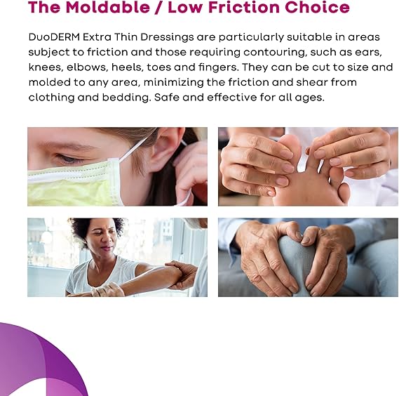 hydrocolloid dressing duoderm signal cgf foam backing 4 x 4 inch square hydrocolloid