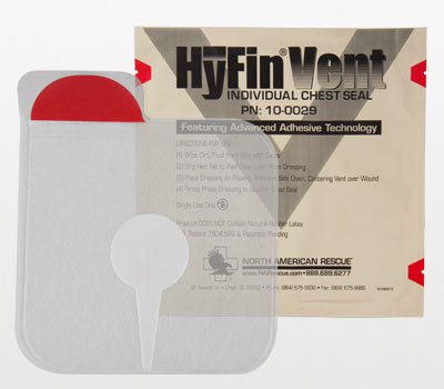 Chest Wound Seal HyFin Individual 6 X 6 Inch 1 per Pack NonSterile