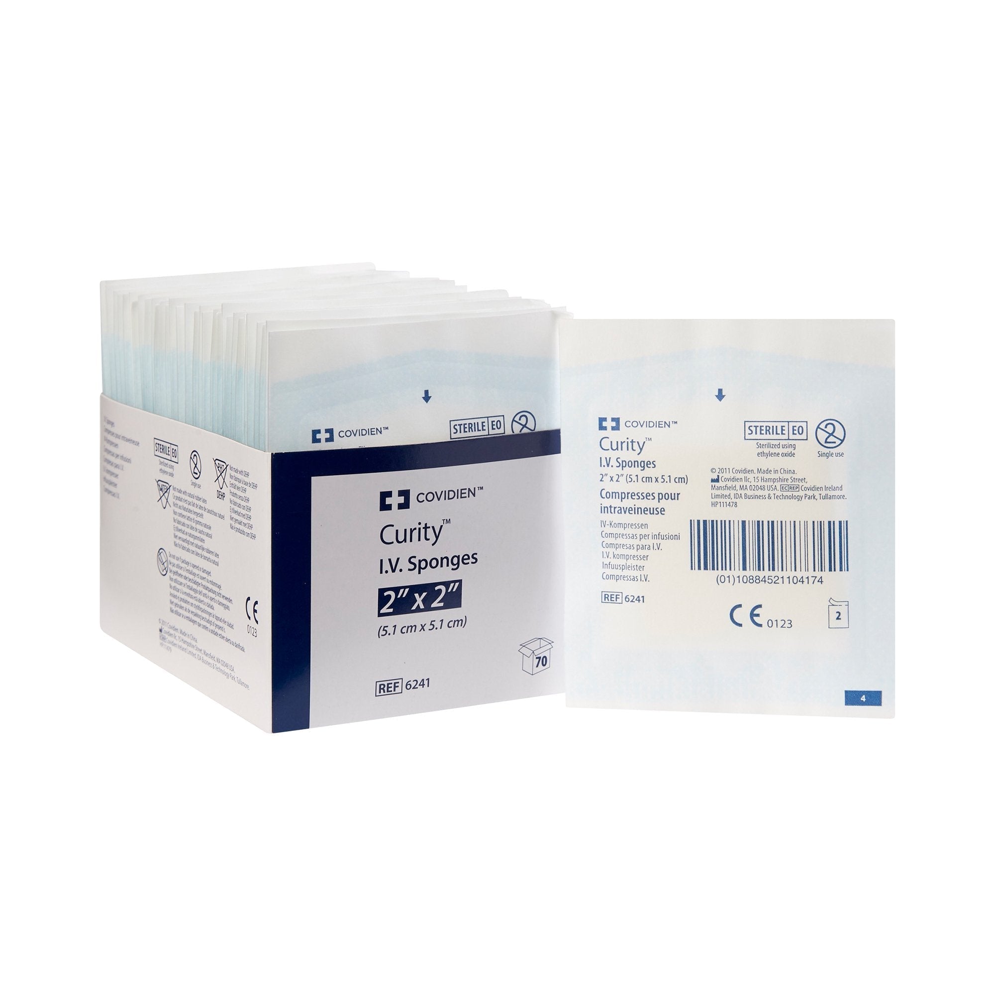I.V. Sponge Curity 2 X 2 Inch 6 Ply Sterile 2 per Pack