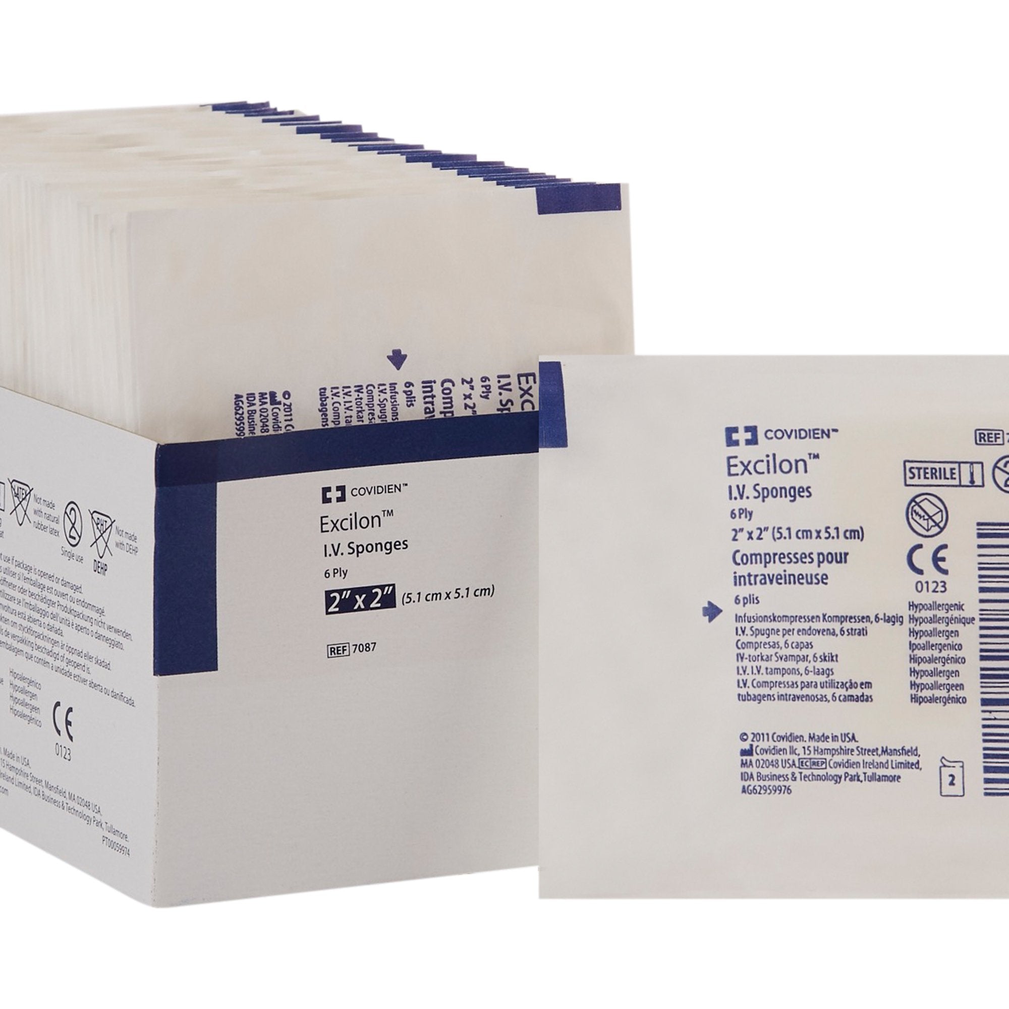 I.V. Sponge Excilon Nonwoven 2 X 2 Inch Sterile