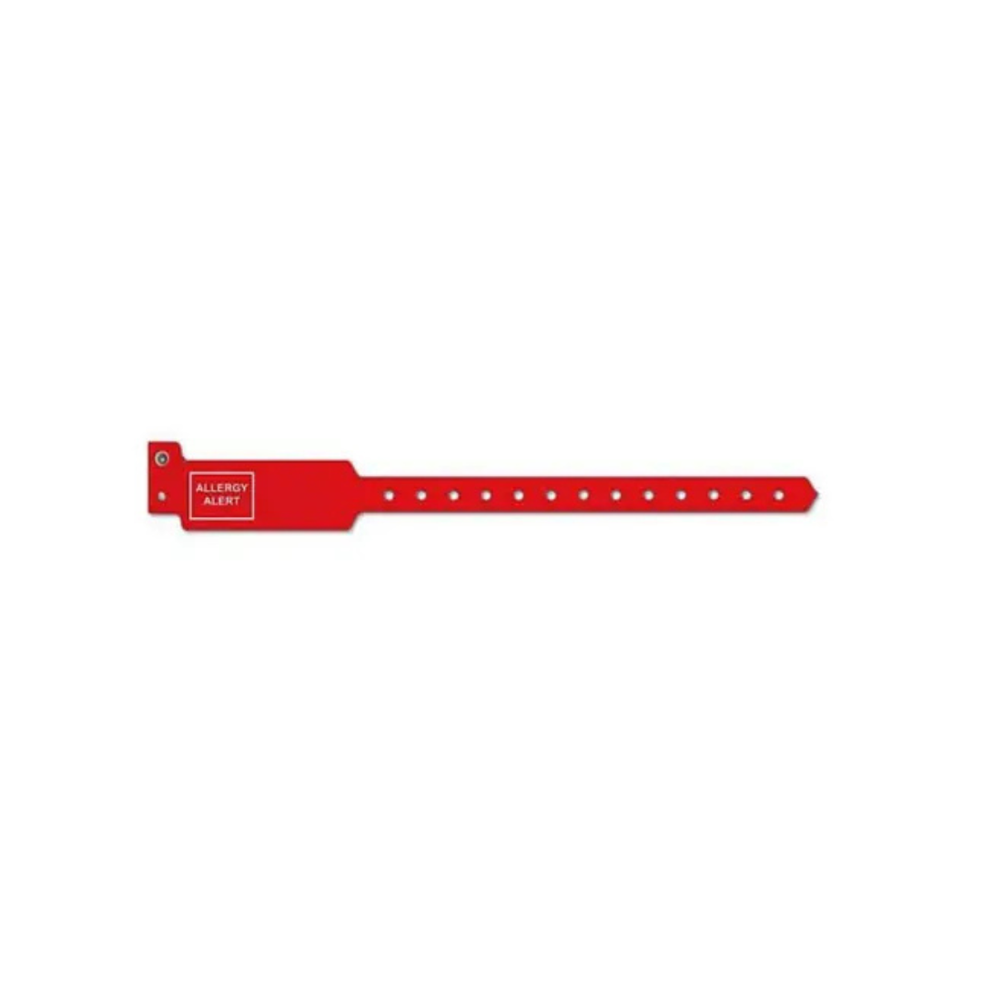 identification wristband sentry superband alert bands alert band permanent snap allergy packaging type box