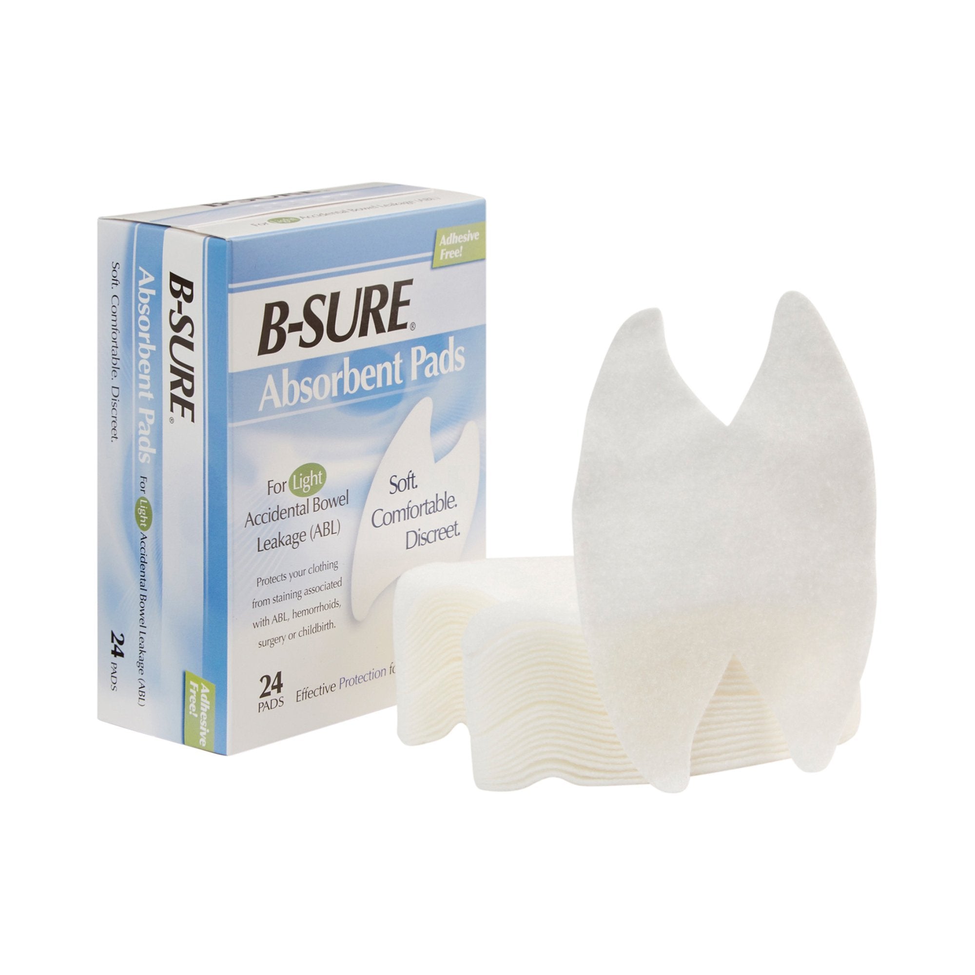 Incontinence Liner B-Sure Heavy Absorbency Texel Fiber Core One Size Fits Most
