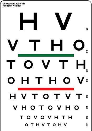 illuminated eye chart snellen 10 distance
