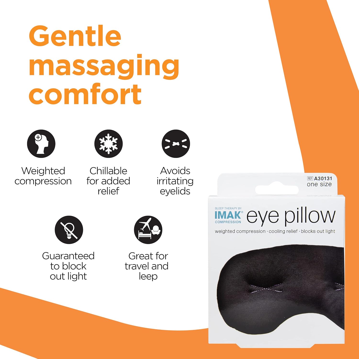 imak eye pillow mask black universal