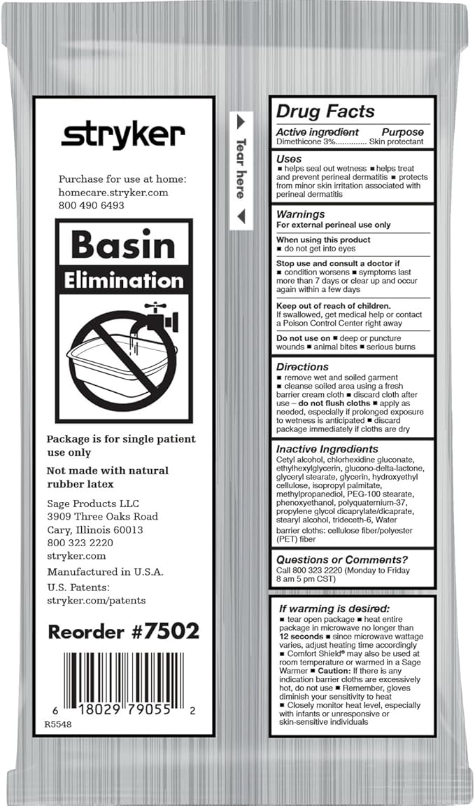 incontinence care wipe comfort shield soft pack unscented 3 count packaging type case