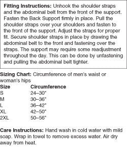 industrial back support black xxl