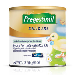 Infant Formula Pregestimil Unflavored 1 lb. Can Powder MCT Oil Fat Malabsorption