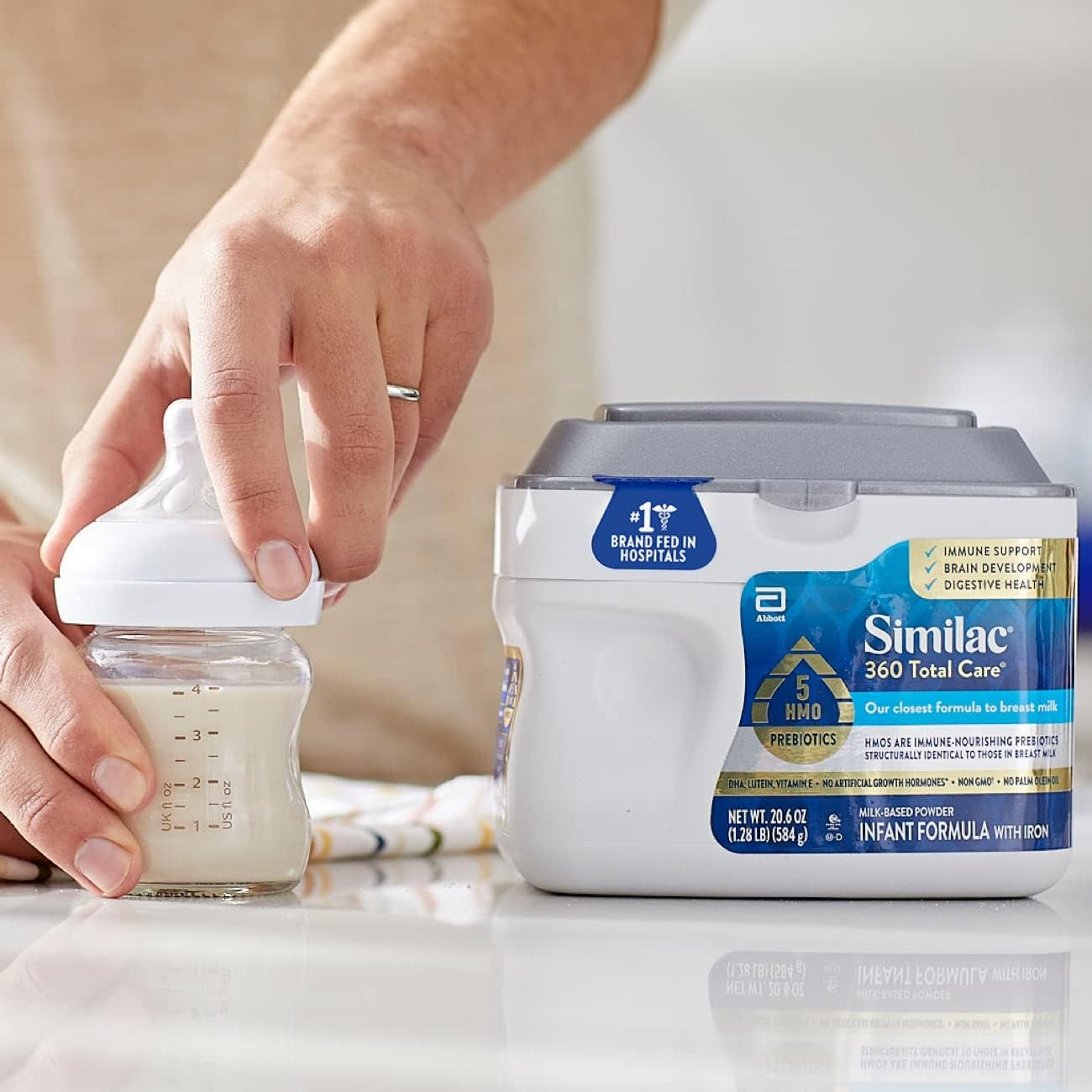 infant formula similac 360 total care unflavored 8 oz bottle liquid