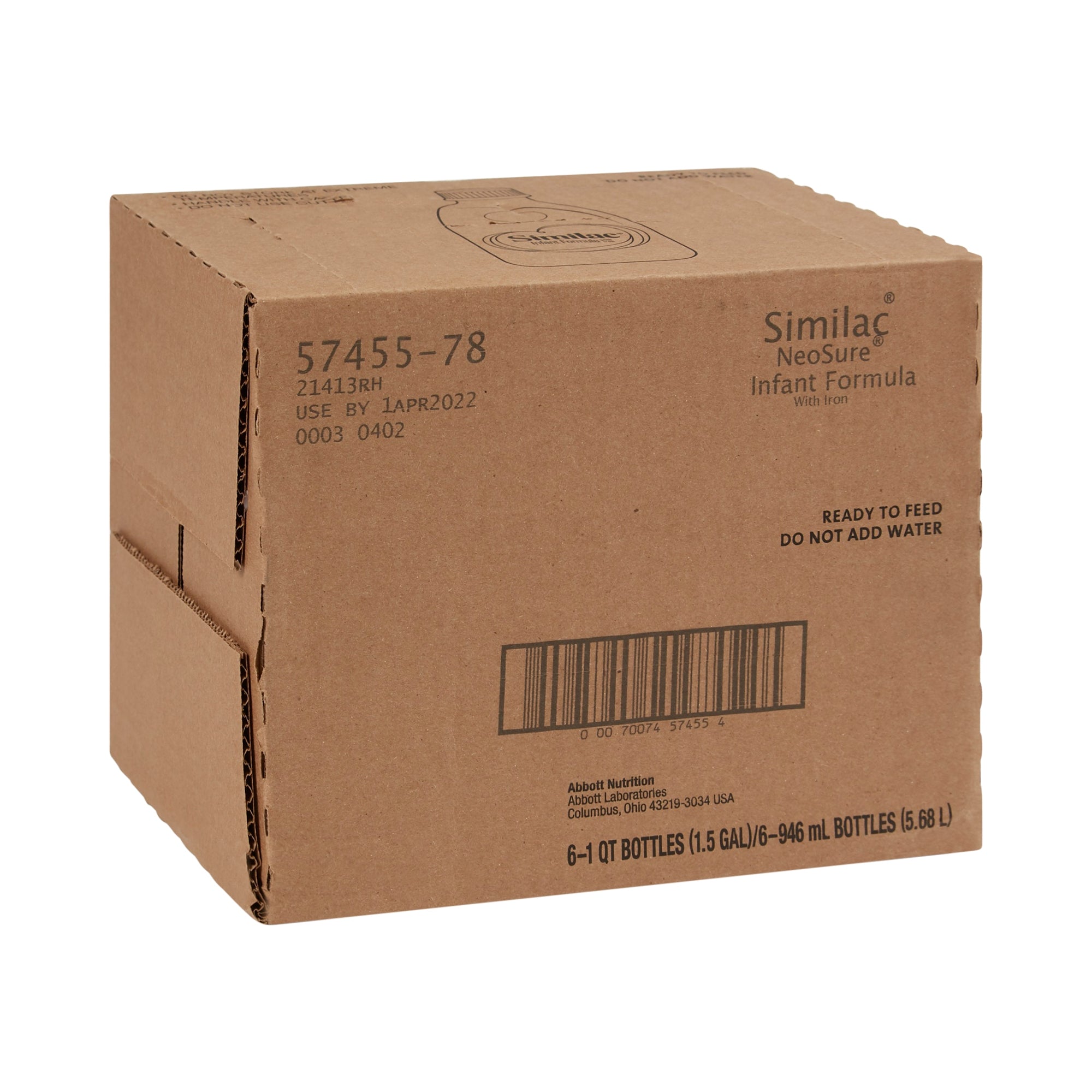 infant formula similac neosure unflavored 32 oz bottle liquid iron premature packaging type case