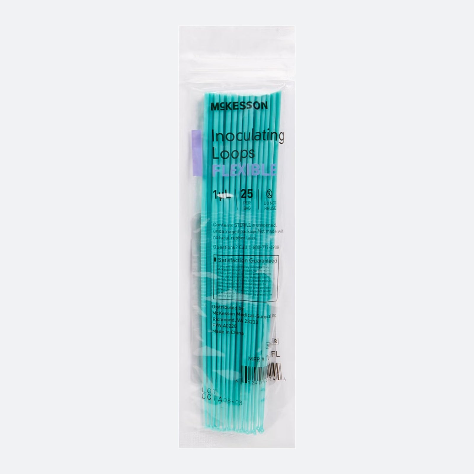 Inoculating Loop McKesson 1 µL High Impact Polystyrene Integrated Handle Sterile, Packaging Type- Case
