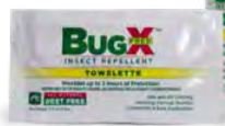 Insect Repellent Bug X FR Towelette Individual Packet