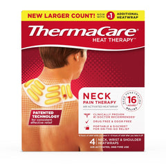 Instant Hot Patch ThermaCare HeatWraps Neck / Shoulder / Wrist One Size Fits Most Nonwoven Material Cover Disposable