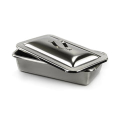 Instrument Tray McKesson Strap Handle Stainless Steel 8 7/8 X 5 X 2 Inch