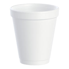Insulated Drinking Cup Dart 6 oz. White Styrofoam Disposable