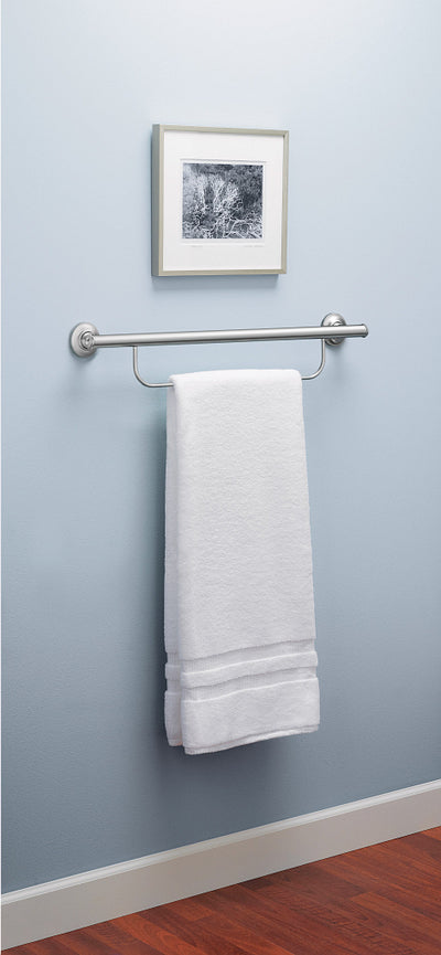 integrated 24 grab bar w towel bar chrome moen