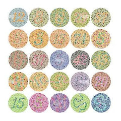ishihara 38 plate chart book for color blindness