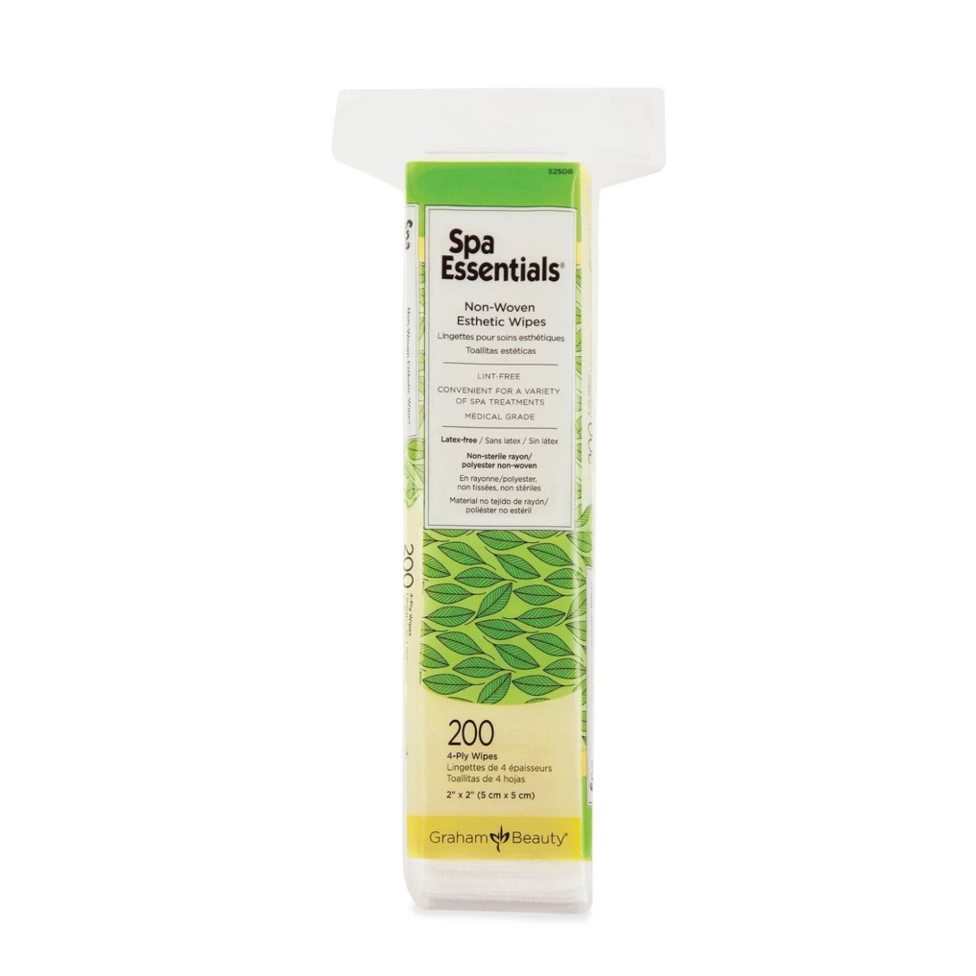 Toallitas desechables blancas Esthetic Wipe Spa Essentials® de 5 x 5 cm