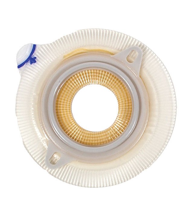Ostomy Barrier Assura Xpro Trim to Fit, Extra Extended Wear Silicone Based Adhesive 50 mm Flange Red Code System Synthetic Resin 3/4 to 1 1/4 Inch Opening
