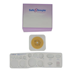 Ostomy Barrier Trim to Fit, Extended Wear Adhesive Tape Collar 57 mm Flange Red Code System Up to 1 3/4 Inch Opening 5 X 5 Inch