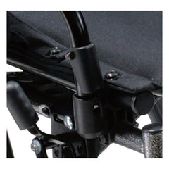 Cruiser III wheelchair rear view with push handles and large rear wheels