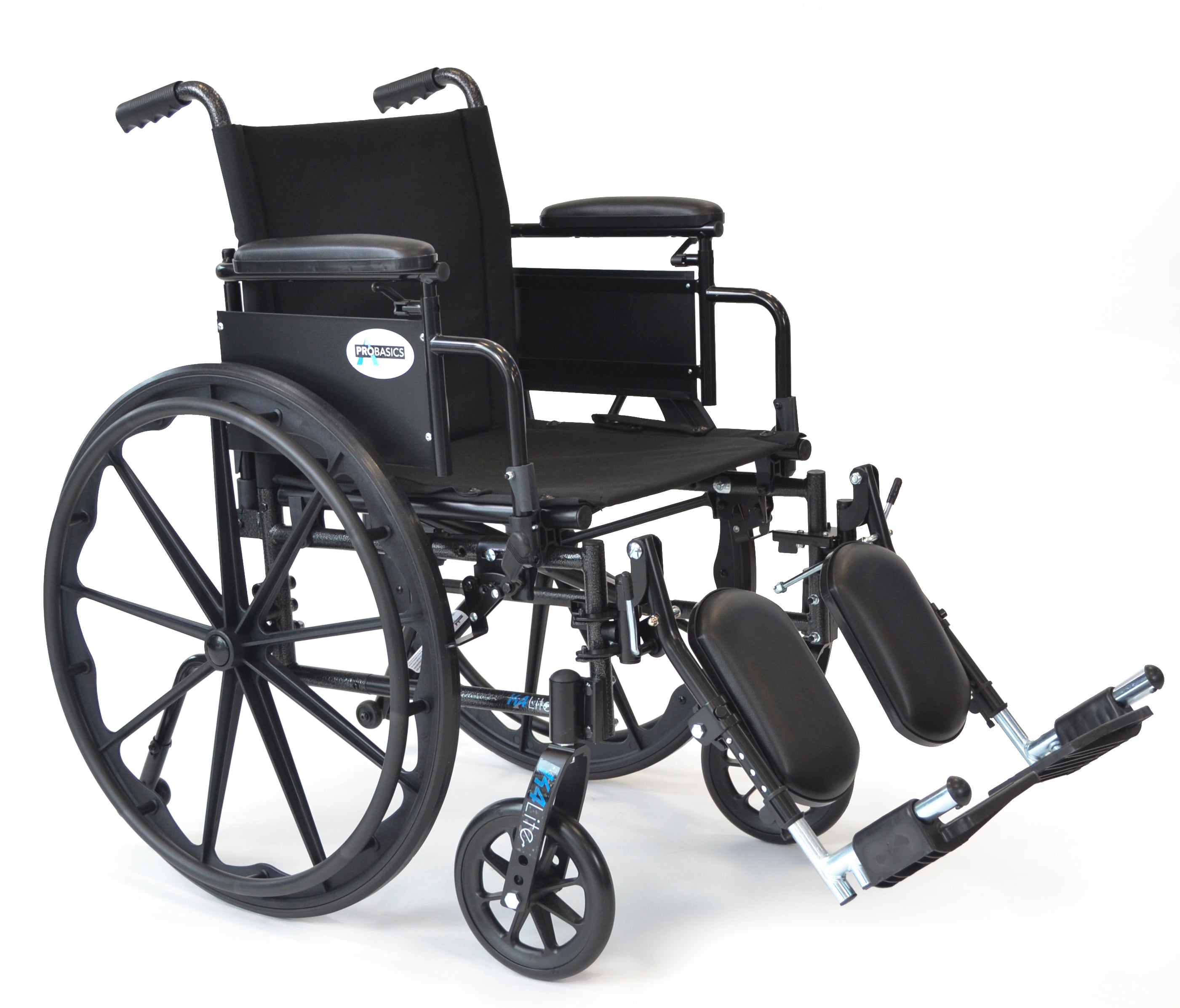 ProBasics K4 Lite Elevating Legrest Wheelchair For Seniors and Elders, With Height Adjustable from 10" to 14". ,Weight Capacity 300lbs , Foldable
