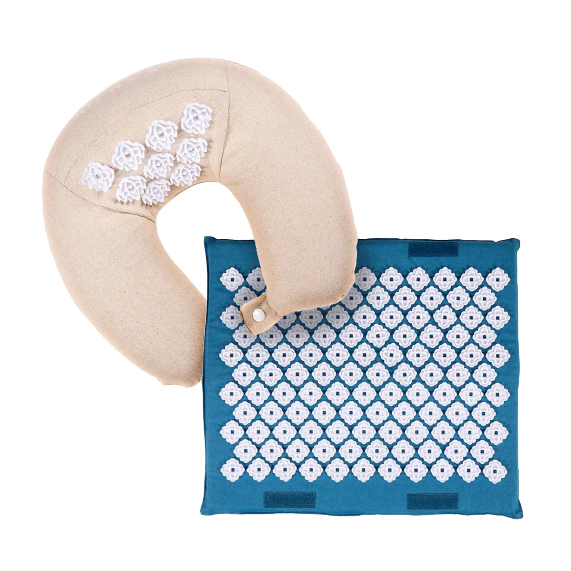 Acupressure Travel Set Kanjo Foot Mat: 1 X 14 X 16 Inch / Neck Pillow: 5 X 12 X 13 Inch