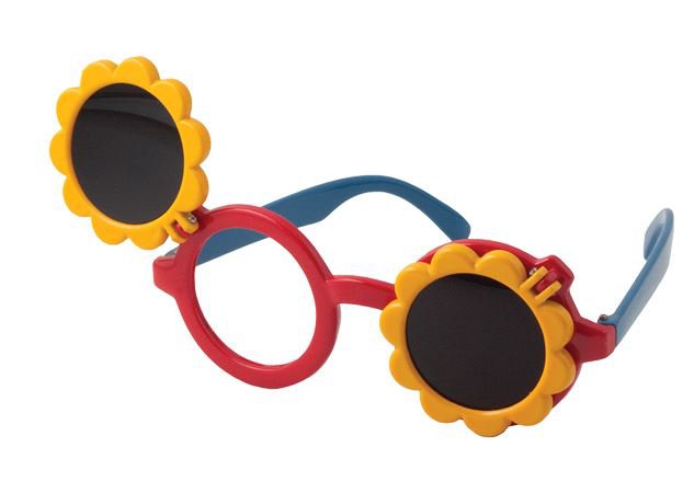Kay Pictures Occluder Glasses Sunflower Style Pediatric Blue / Red / Yellow Vinyl