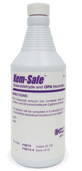 OPA / Glutaraldehyde Neutralizer Kem Safe RTU Liquid 32 oz. Bottle Single Use