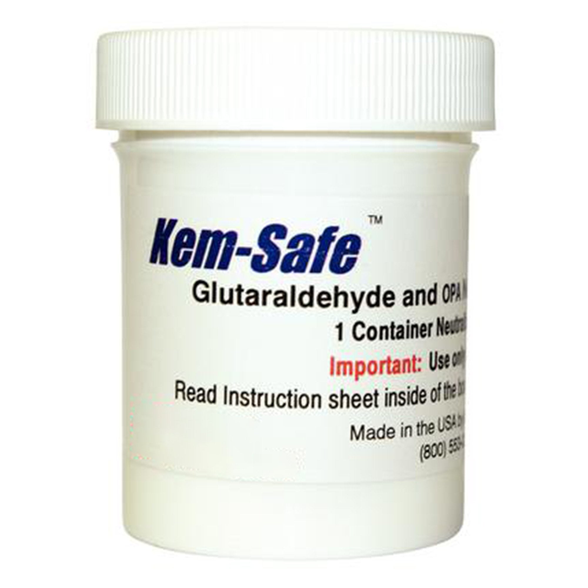 OPA / Glutaraldehyde Neutralizer Kem Safe RTU Powder 6 oz. Container Single Use
