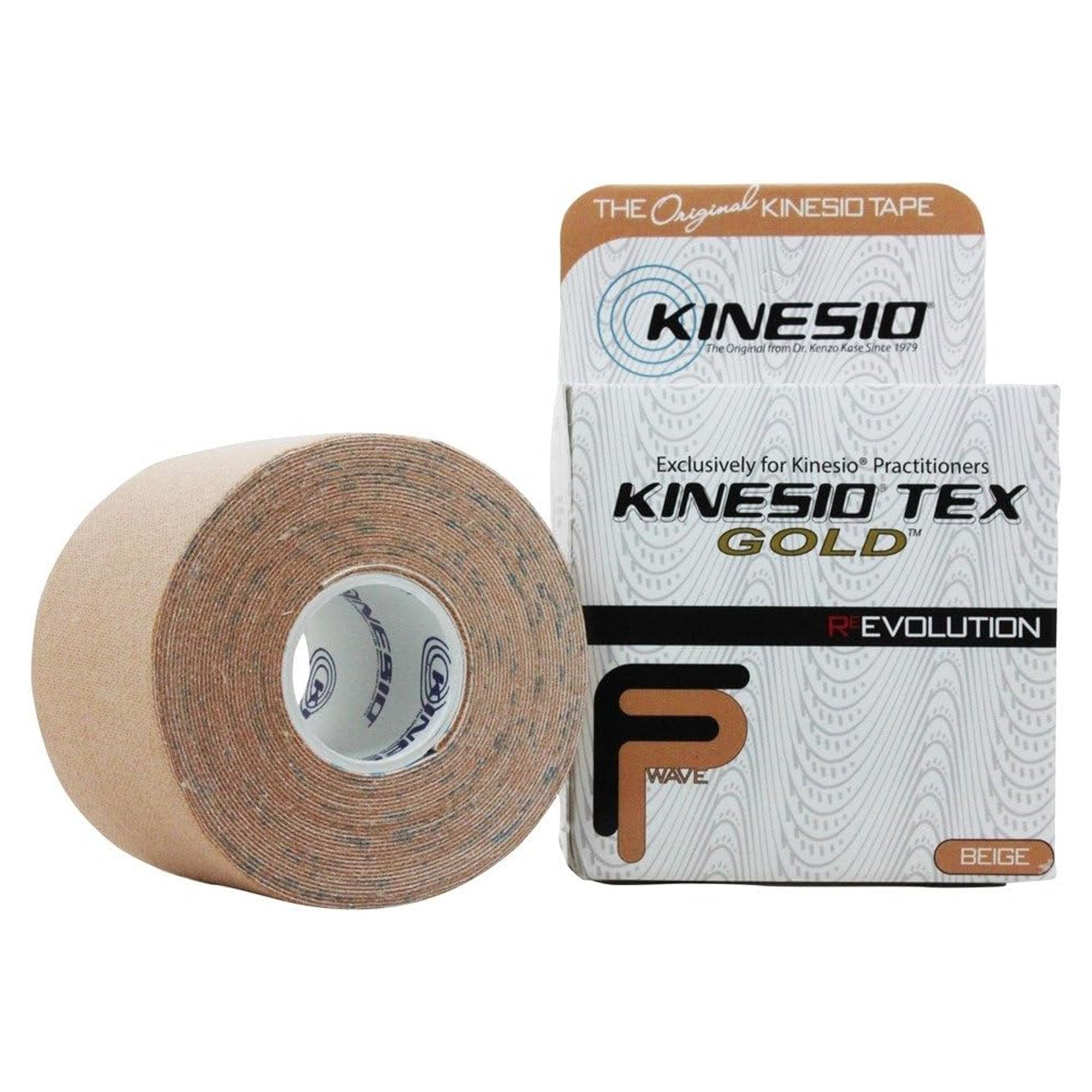 Kinesiology Tape Kinesio Tex Gold FP Beige 2 Inch X 5 1/2 Yard Cotton NonSterile