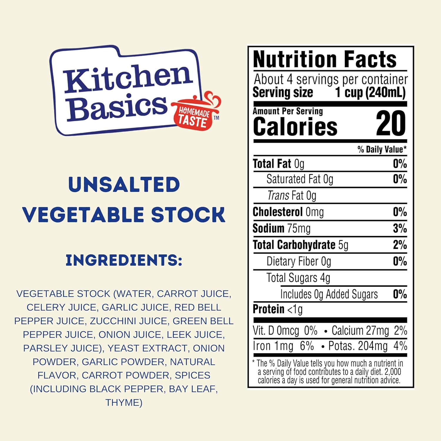 kitchen basics vegetable stock case of 12 32 fl oz