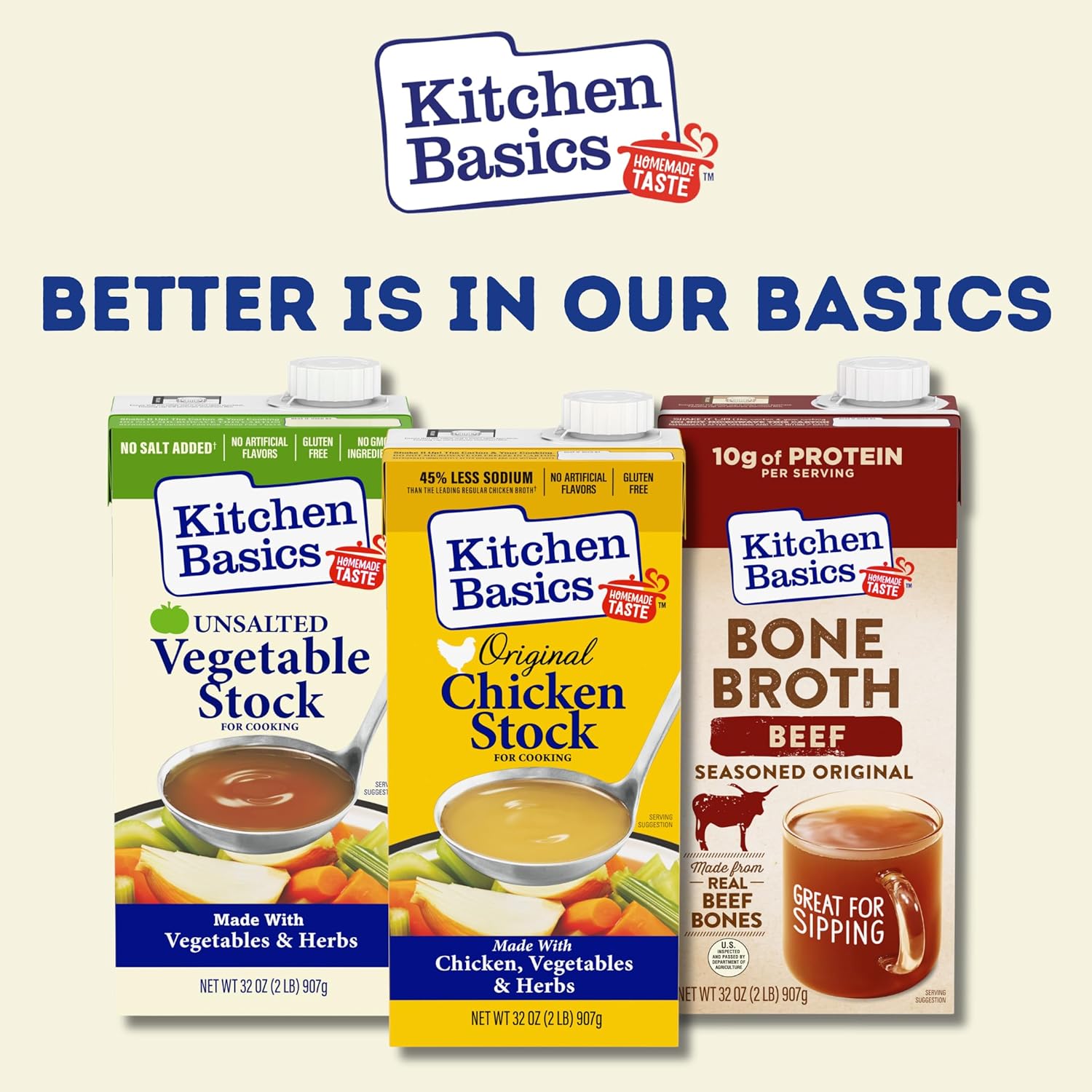 kitchen basics vegetable stock case of 12 32 fl oz