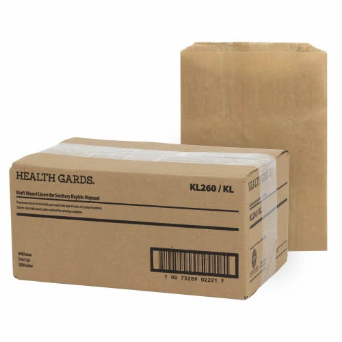 feminine hygiene receptacle liner hospeco brown waxed paper 7 1 2 x 10 1 4 inch packaging type case
