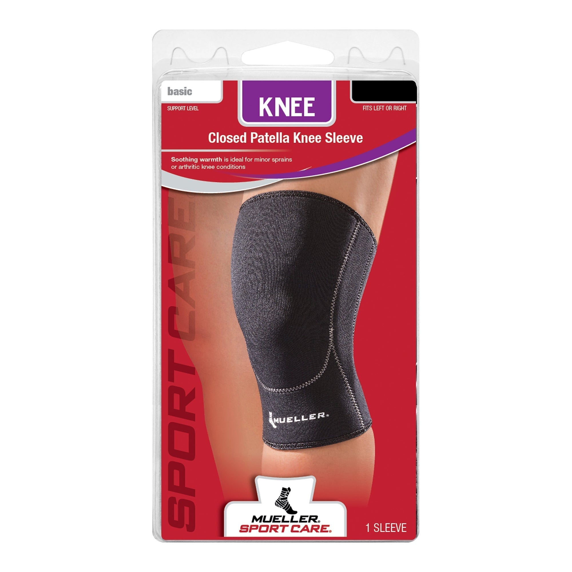 knee support mueller large pull on 16 to 18 inch knee circumference left or right knee