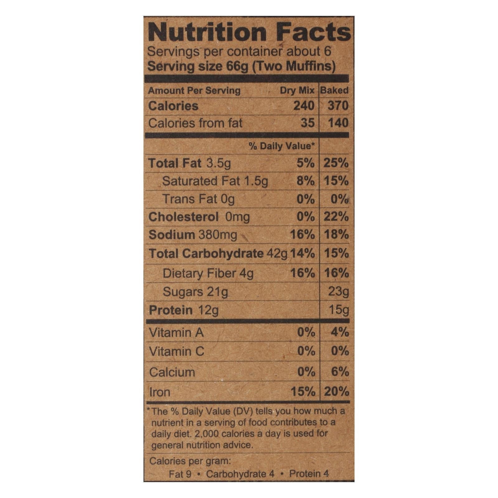 kodiak cakes power bake double dark chocolate protein packed muffin mix case of 6 14 oz