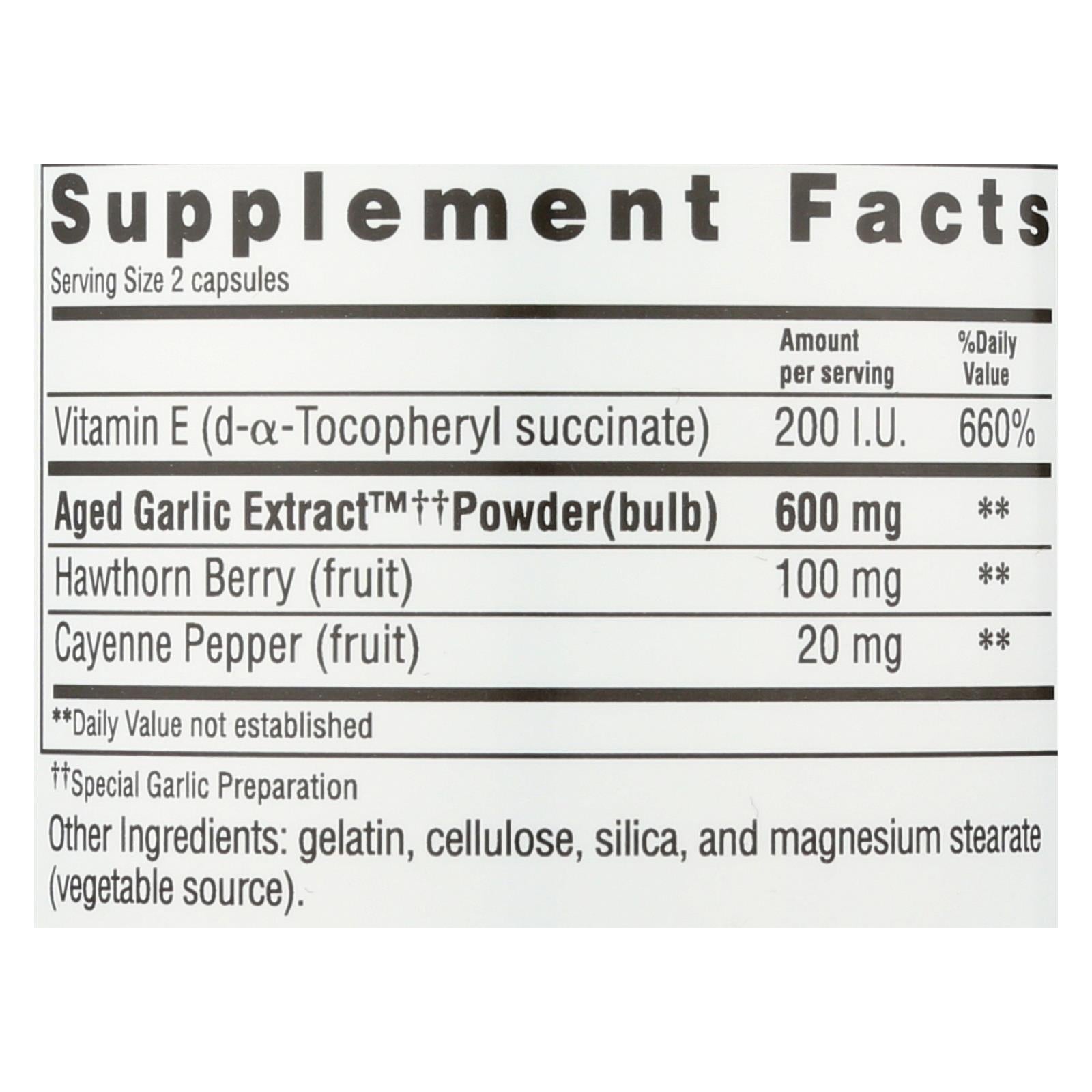 kyolic aged garlic extract healthy heart formula 106 200 capsules